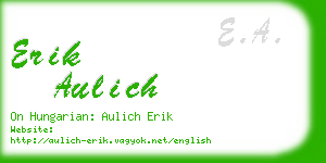 erik aulich business card